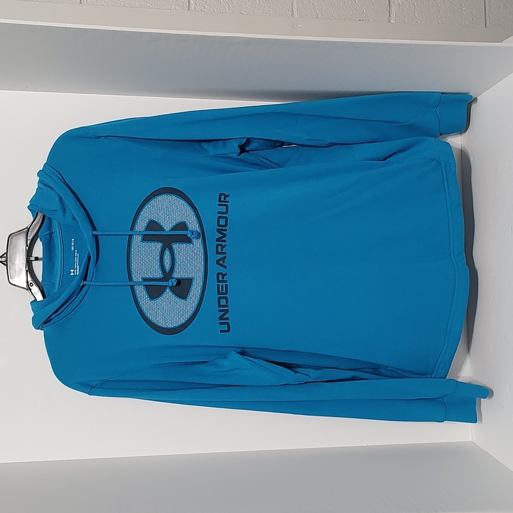 Turquoise Under Armour Hoodie with Kangaroo Pockets sz Large